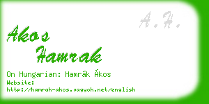 akos hamrak business card